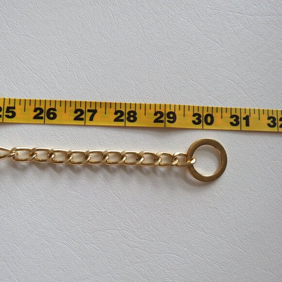 Toggle Clasp Curb Link Eloxal Gold Tone Metal Vintage Belt Chic Retro Belt - Picture 9 of 11